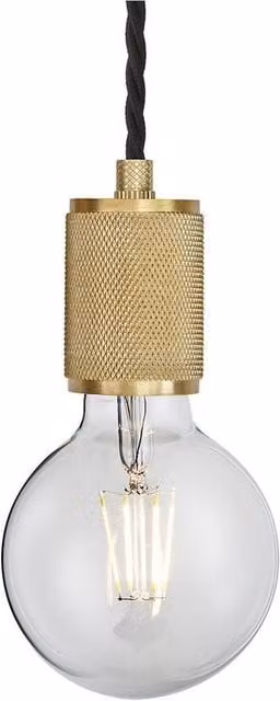 Industville Knurled Edison Pendant Light in Bronze and Brass