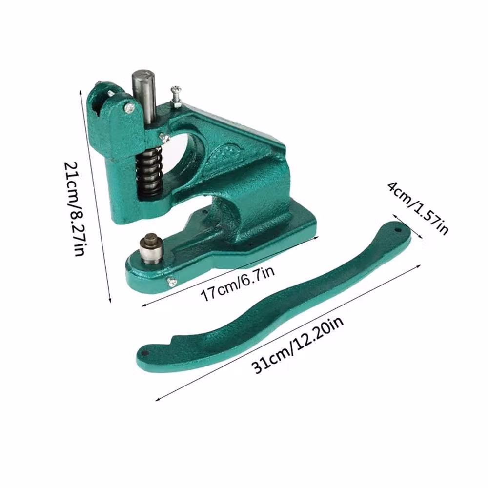 Nordara Heavy Duty Hand Press Eyelet Machine with 1500 Grommets and 3 Dies in Green – 2