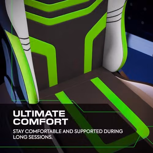 X Rocker Agility Compact Ergonomic Gaming Chair for Children in Black and Green – 2