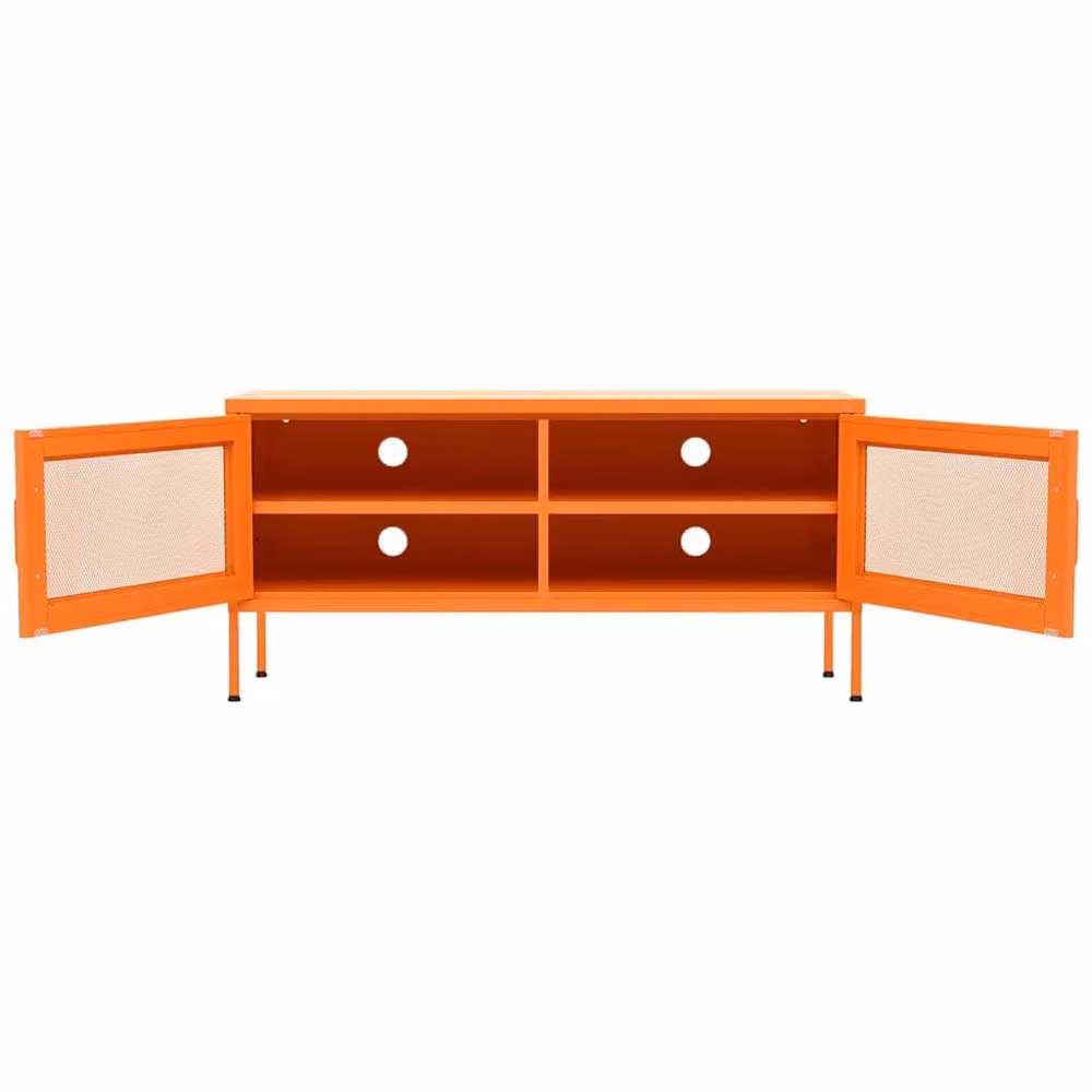 Berkfield Home Industrial Orange Steel TV Cabinet W/D/H: 105 x 35 x 50 cm – 3