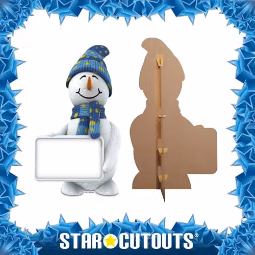 Star Cutouts Ltd SC168 Snowman with Sign Cardboard Cutout, Multicolour, Height: 183 cm – 4