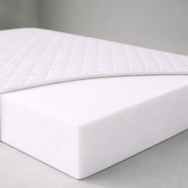 Opulent Home Waterproof Baby Cot Mattress with Removable Machine Washable Zipped Cover, White, W/D/H: 140 x 70 x 15 cm