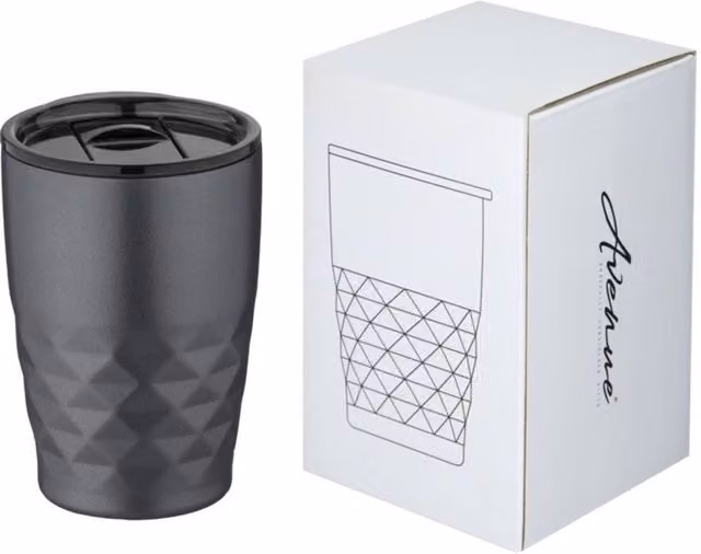 Avenue Geo Geometric Insulated Stainless Steel Tumbler in Grey, 350 ml – 1