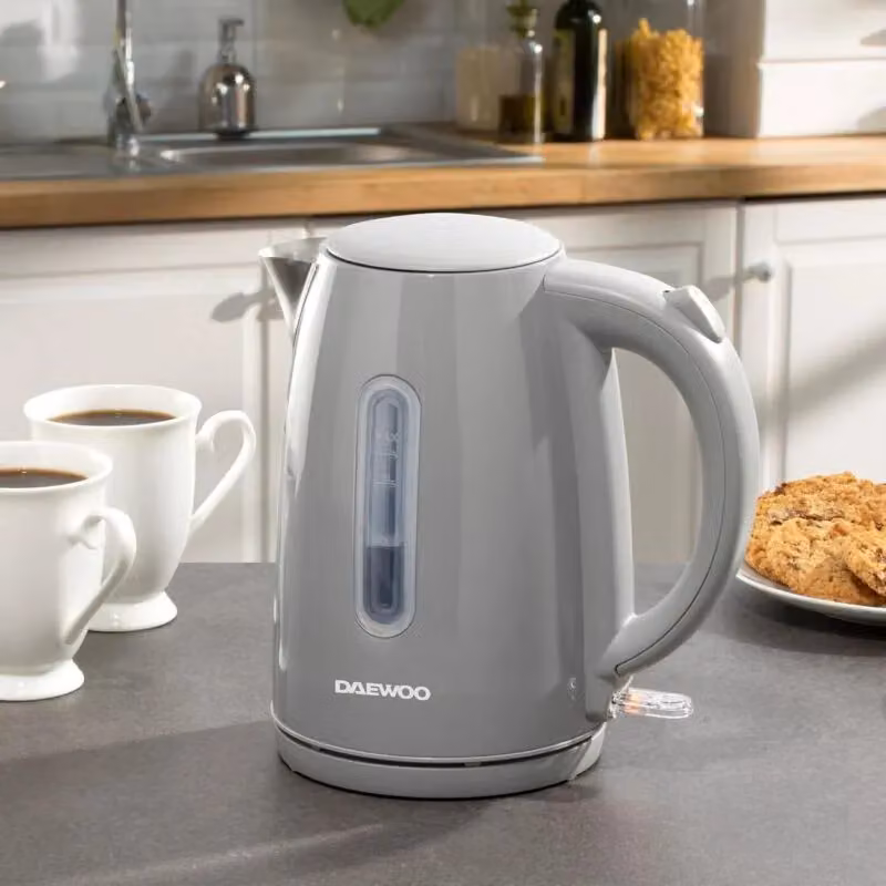 Daewoo Kensington Stainless Steel Jug Electric Kettle with Auto Shut Off and Cocoa Function, Grey, 1.7 l – 6