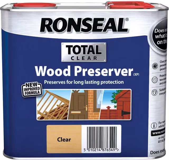 Ronseal Total Wood Preserver Fungicidal Clear 2.5L