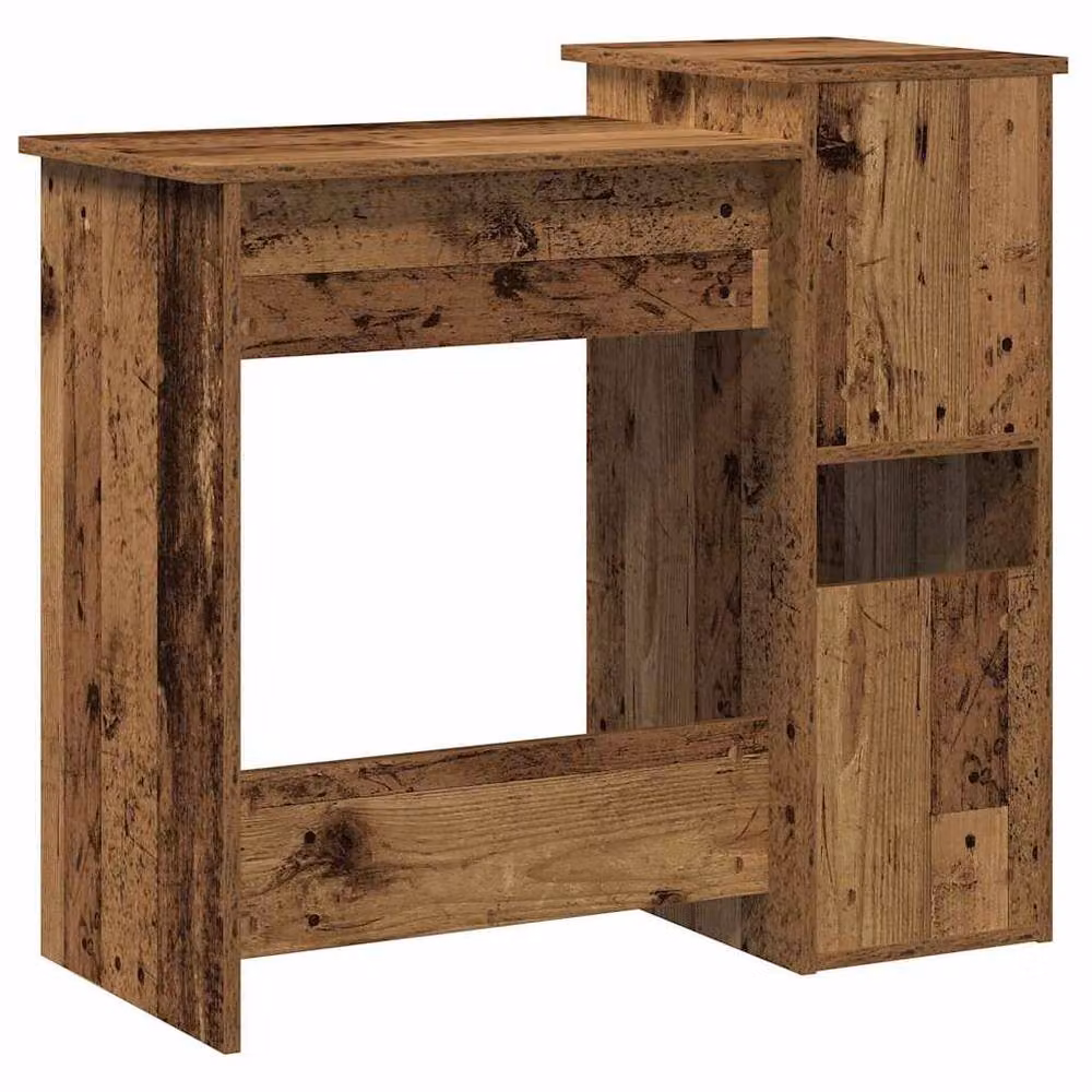 Berkfield Home Decorative Writing Desk with Shelves in Brown, W/D/H: 84 x 40 x 78 cm – 5
