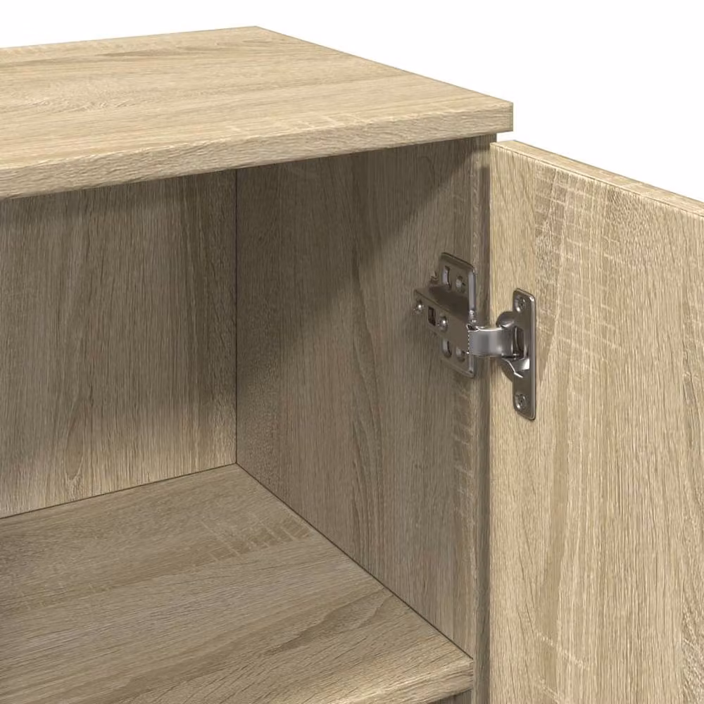 Berkfield Home Sonoma Oak Bathroom Cabinet in Light Brown, W/D/H: 30 x 30 x 190 cm – 4