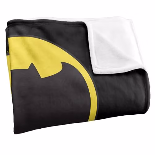Warner Bros. Batman Frank Miller Wide Bat Logo Super Soft Fleece Throw Blanket, Multicolour, W: 91 x D: 147 cm – 2