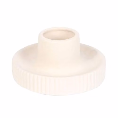 KDMD Ribbed Smudge Bowl in White and Beige – 1