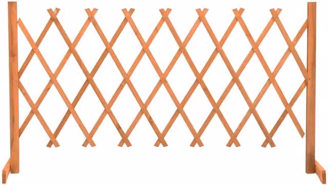 Berkfield Home Garden Trellis Fence in Orange, Solid Firwood, W: 150 cm, H: 80 cm