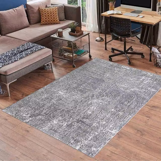 Desire Rugs Modern Abstract Grey Rectangular Runner W/D: 60 x 220 cm