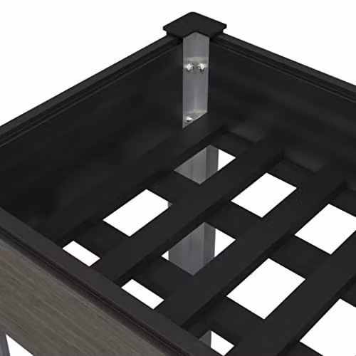 vidaXL Garden Raised Bed with Shelf, Grey WPC and Steel, W/D/H: 150 x 50 x 75 cm – 3