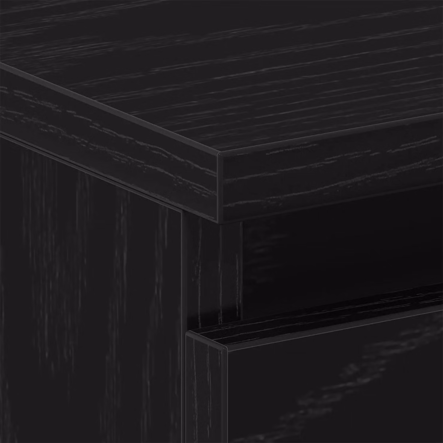 Berkfield Home Black Oak Nightstand in Black, W/D/H: 40 x 30 x 39 cm – 5