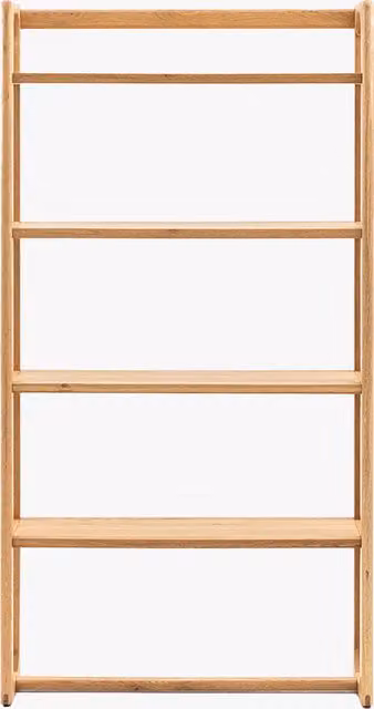 Perch & Parrow Whittle Large Open Back Display Unit in Natural Oak Wood