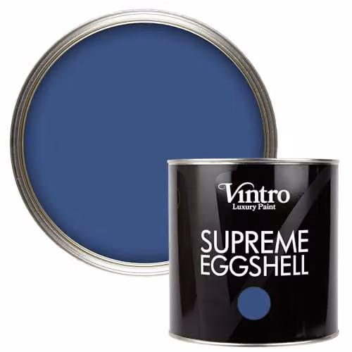 Vintro Paris Blue Eggshell Paint for Walls, Wood and Trim, Satin Finish, 2.5 l