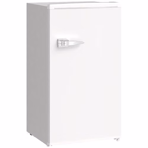 HOMCOM 85L Under Counter Freestanding Fridge with Chiller Box and LED Interior Light, White, W/D/H: 45 x 40 x 85 cm – 1