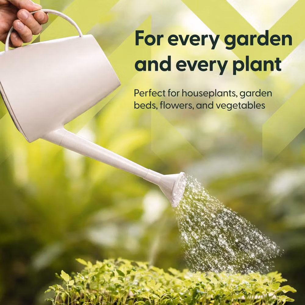 Keplin 1.8L Plastic Watering Can with Sprinkler Rose in White – 6