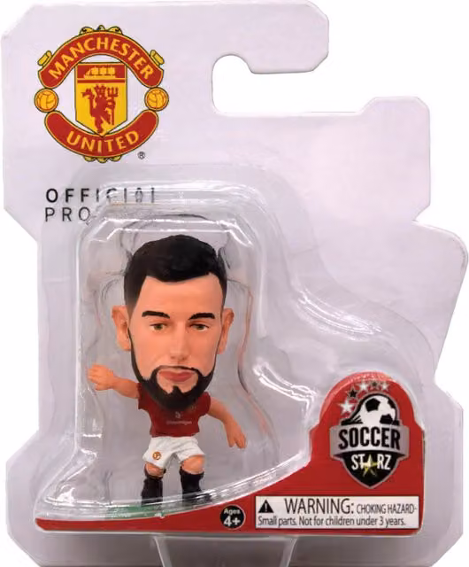 SoccerStarz Manchester United Bruno Fernandes Mini Figure, Red and White, Height: 5 cm