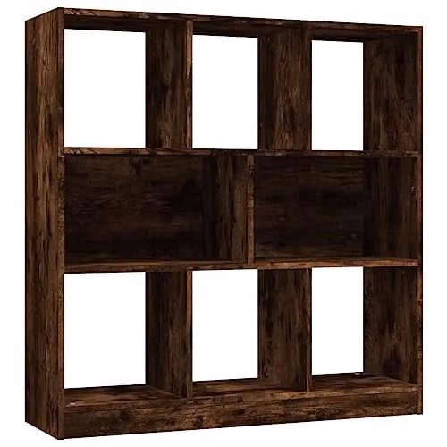 vidaXL Book Cabinet in Smoked Oak, W/D/H: 97.5 x 29.5 x 100 cm – 1