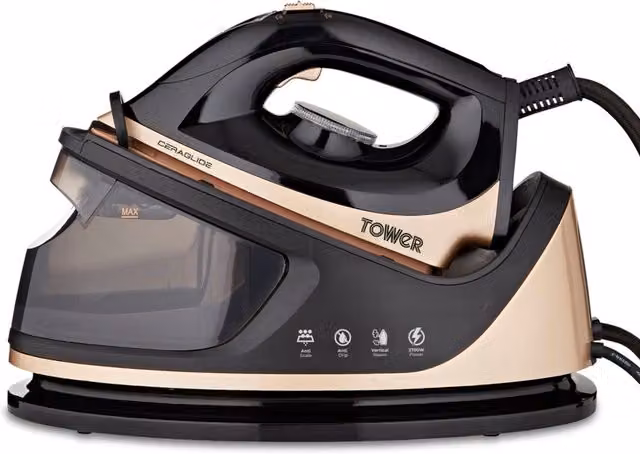 Tower 2500W Vertical Steam Generator in Black