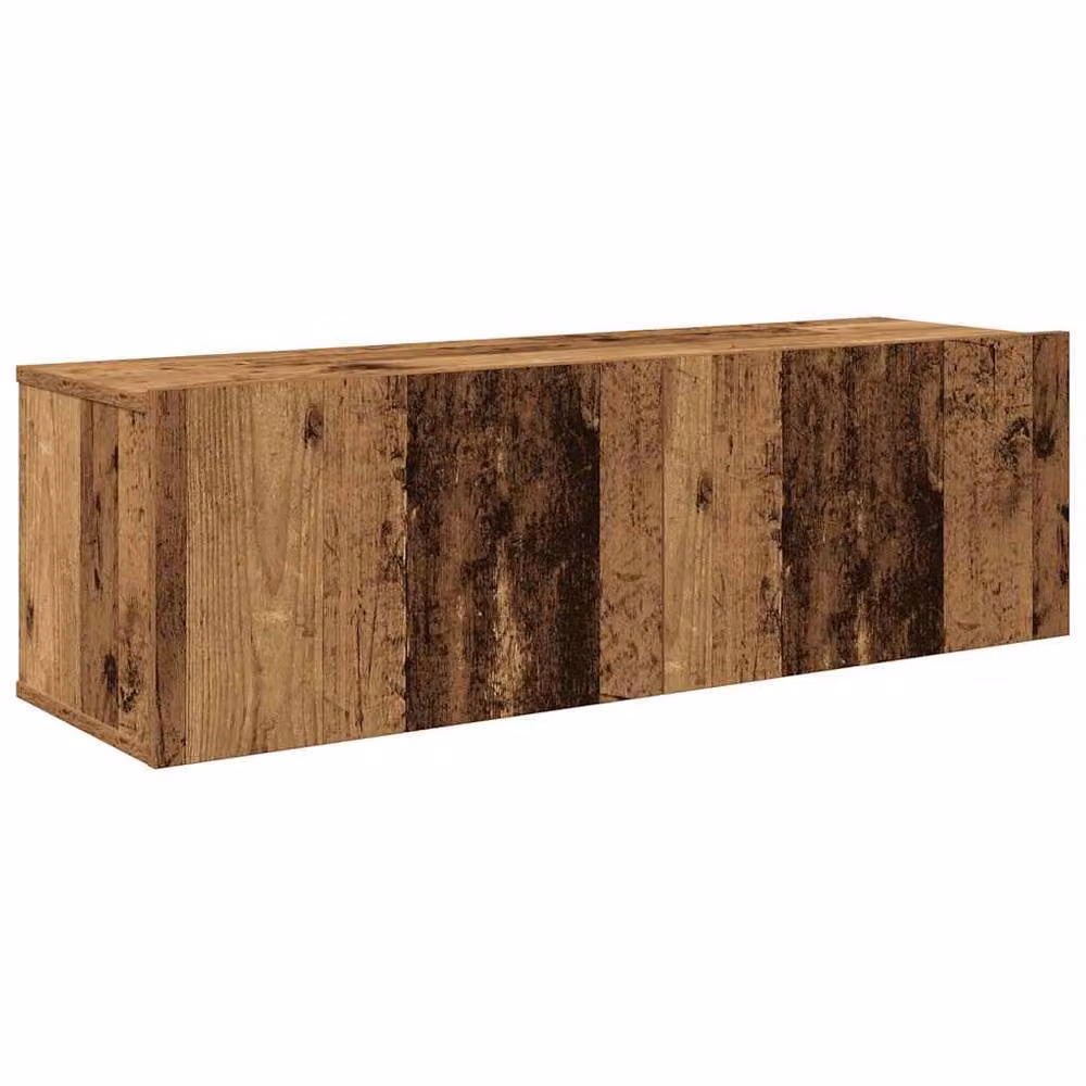 Berkfield Home Classic 4 Piece Wall-mounted TV Cabinet Set in Brown and Multicolour Engineered Wood – 3