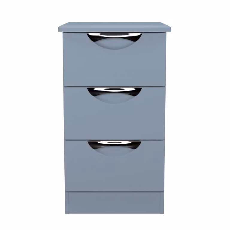 2 U Holborn 3 Drawer Bedside Cabinet in Light Blue