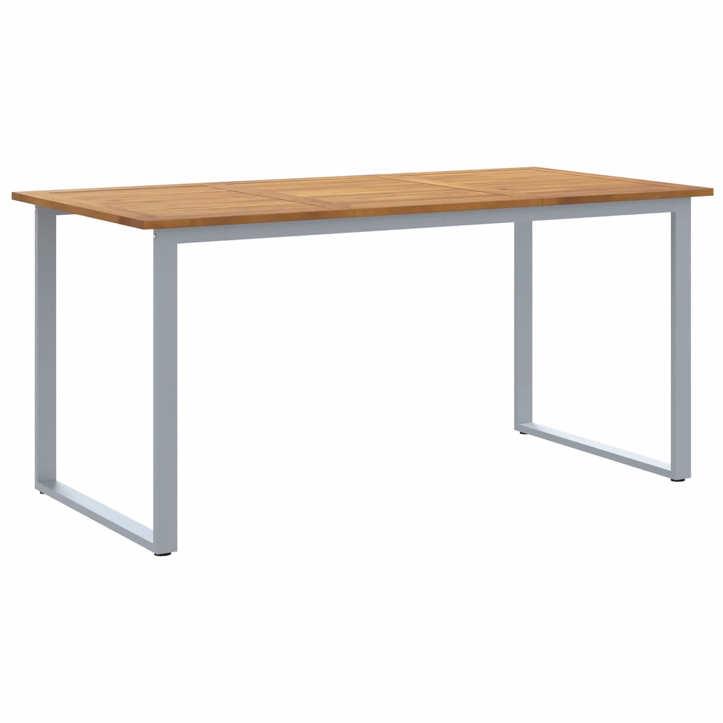Berkfield Home Outdoor Dining Table in Grey Steel and Acacia Wood, W/D/H: 160 x 80 x 75 cm – 2