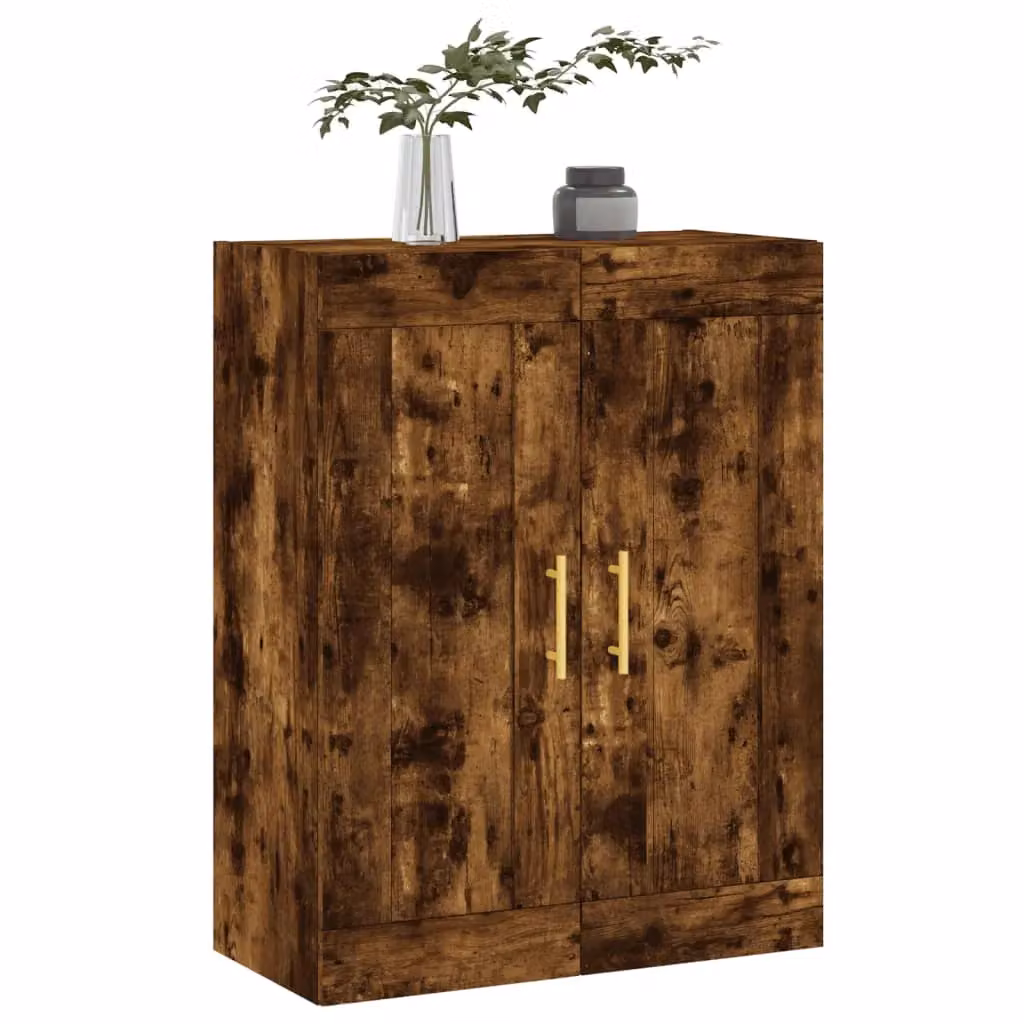 Berkfield Home Wall Mounted Smoked Oak Cabinet in Brown, W/D/H: 69.5 x 34 x 90 cm – 4