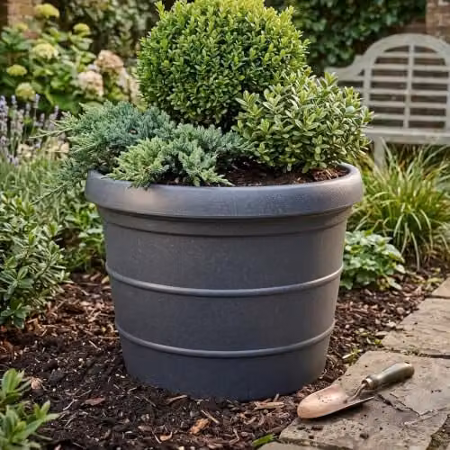 Trifibre Classic Roto Moulded Planter, Grey, 86cm