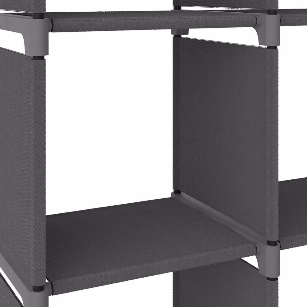 Berkfield Home Modern 12-Cube Display Shelf in Grey, W/D/H: 103 x 30 x 141 cm – 4