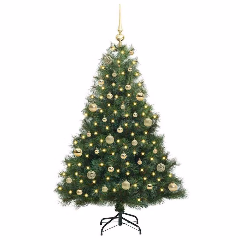 Berkfield Home Artificial Green Christmas Tree with 150 LEDs, Height: 150 cm – 3