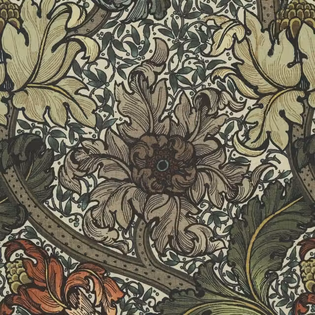 HOUSE Llewelyn-Bowen Morris Major Printed Fabric Emberleaf in Multicolour