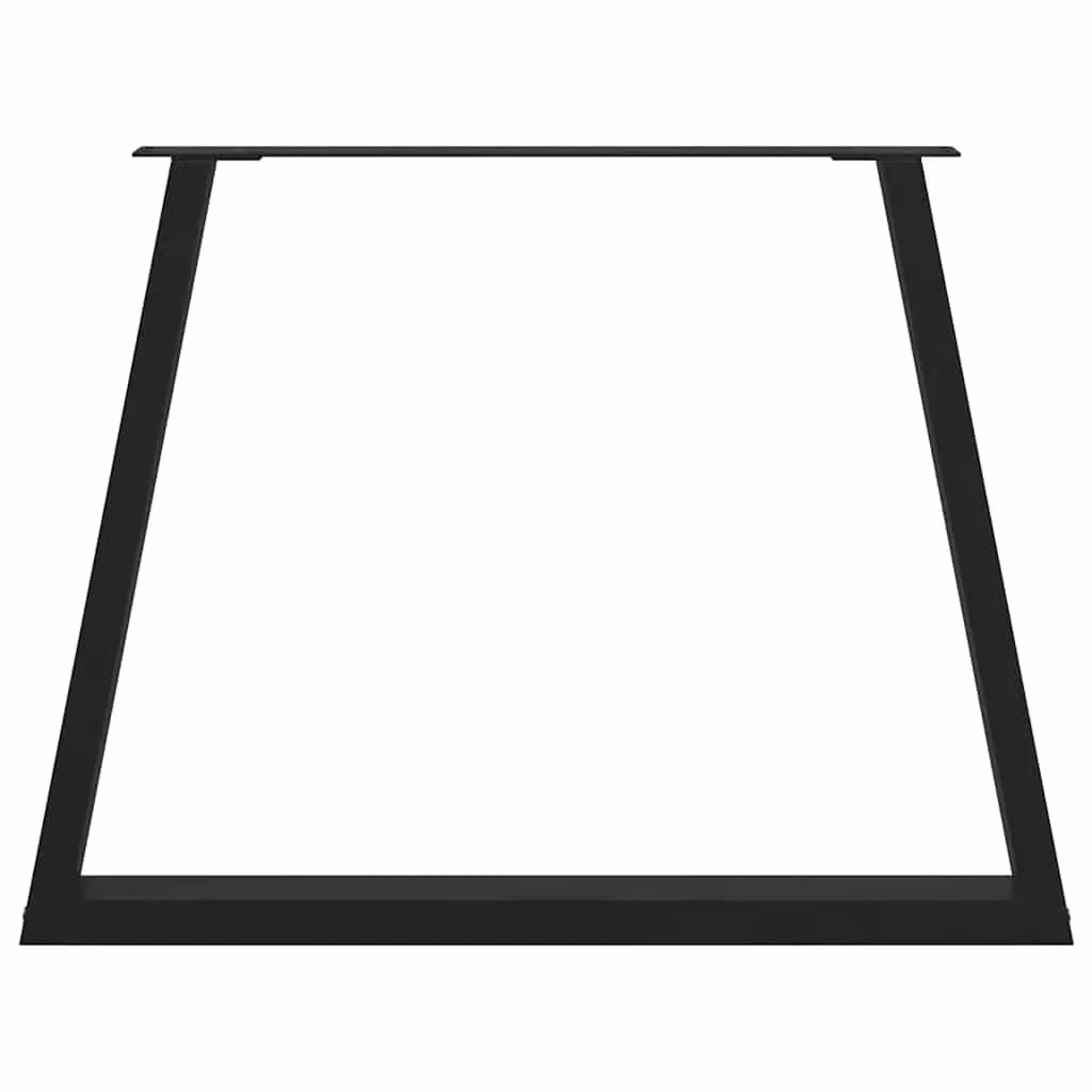Berkfield Home V-Shape Dining Table Legs, 3 Piece Set, Black Steel, H: 72-73.3 cm x W: 90 cm – 4