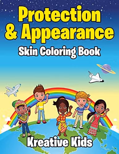 Kreative Kids Skin Coloring Book for Children, Multicolour, H x W: 27.94 x 21.59 cm