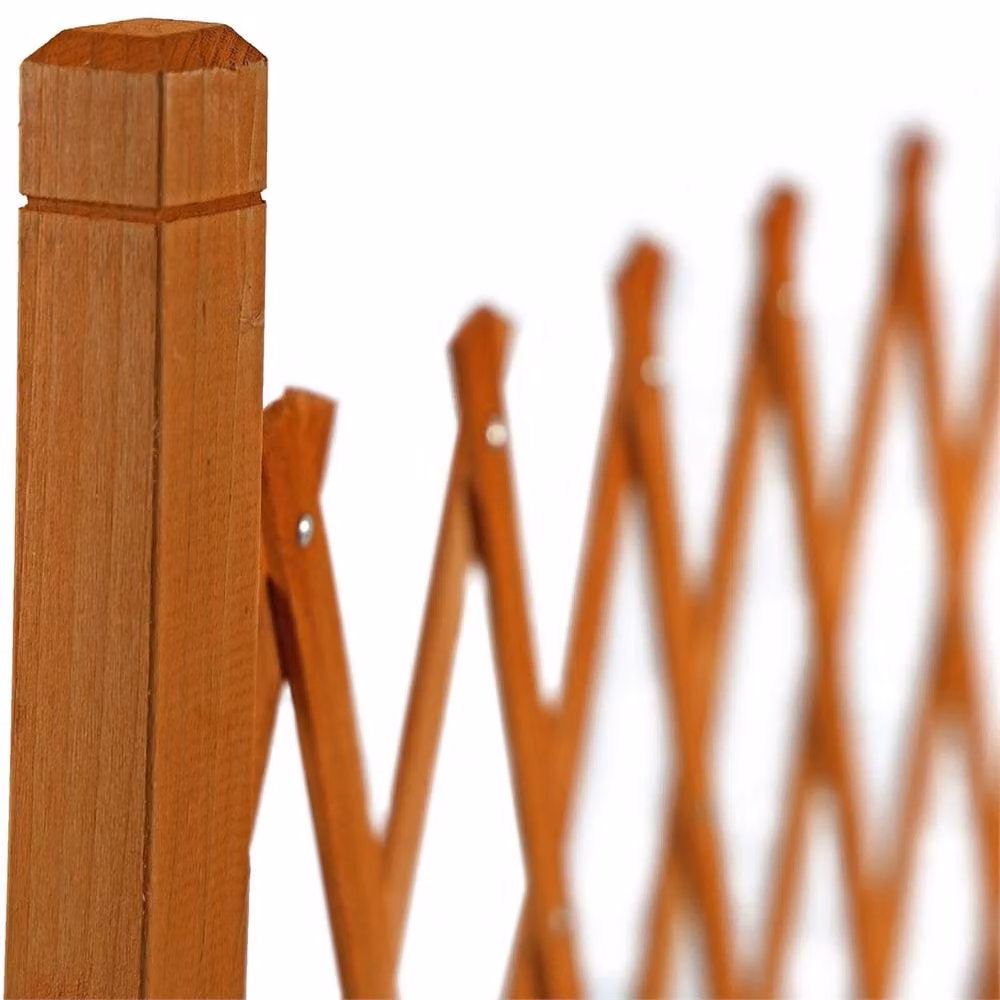 Havendro Freestanding Expanding Wooden Trellis Fence, Brown, W/H: 100 x 100 cm – 3