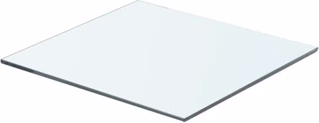Berkfield Home Wall Mounted Glass Shelf Panel, Transparent, W: 40 cm, H: 30 cm, D: 1.5 cm