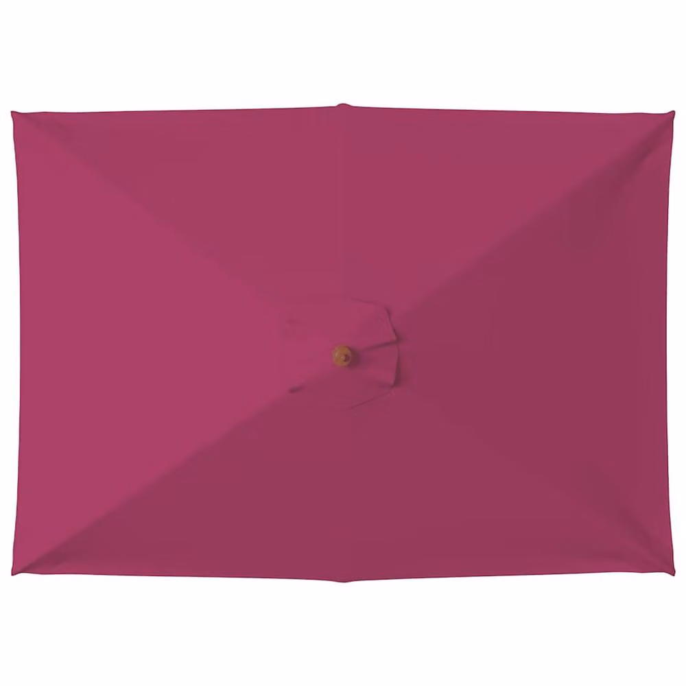 Berkfield Home Outdoor Parasol with Wooden Pole, Burgundy Red, W: 150 cm, D: 200 cm, H: 235 cm – 3