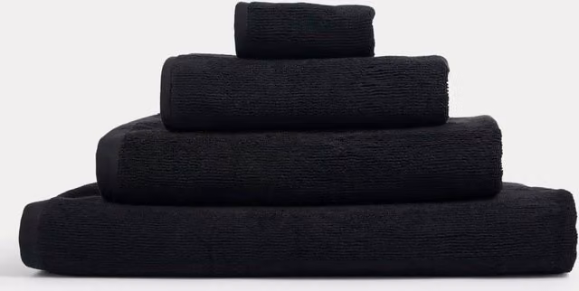 M&S Fluffy Pure Cotton Towel in Black