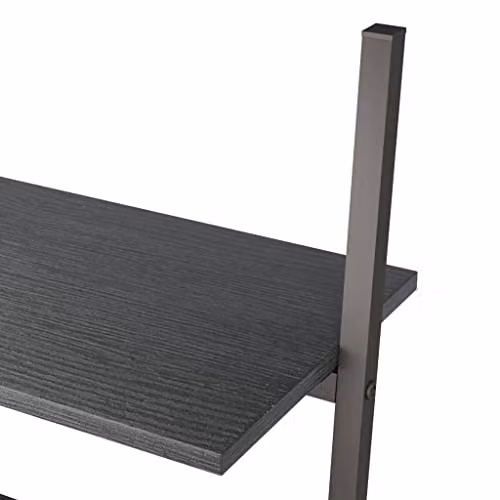 vidaXL 3-Tier Matt Black Metal Ladder Shelf, W/D/H: 64 x 34 x 116 cm – 4