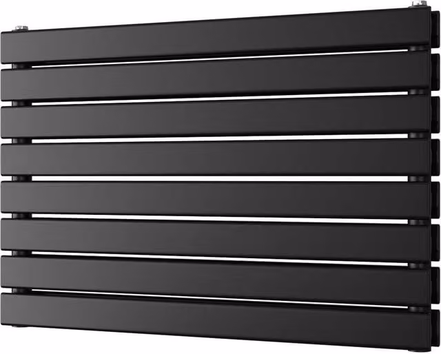 UK Radiators Typhoon Axis Black Horizontal Designer Double Panel Steel Radiator W: 80 cm, H: 54.4 cm – 1