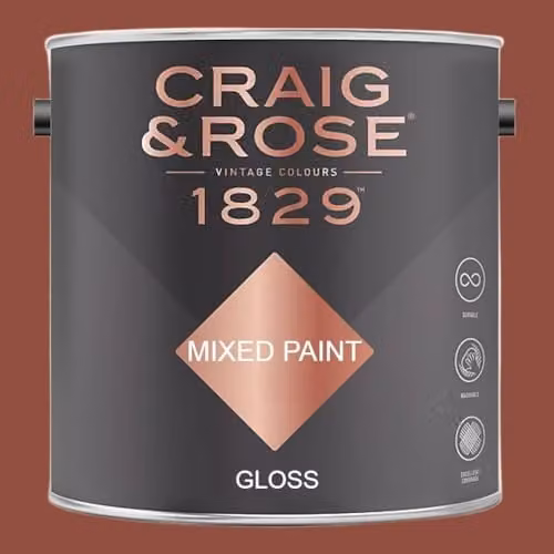 Craig & Rose 1829 Gloss Paint in Arabian Red, 2.5 l