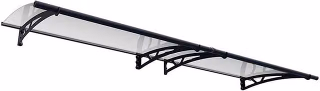 Palram Altair Door Awning Canopy 3000 in Grey and Transparent – 1