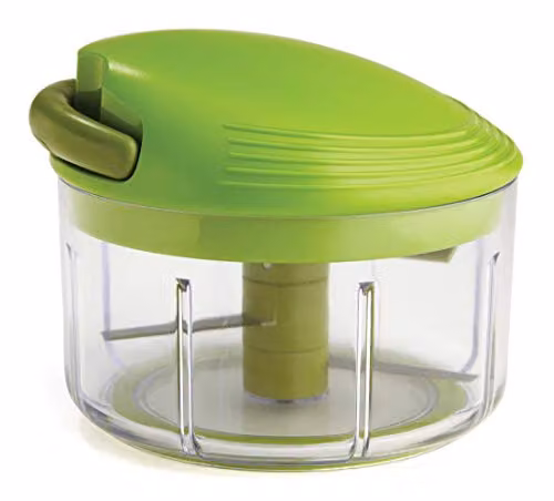 Kuhn Rikon Pull Chop Vegetable Slicer in Green with Stainless Steel Blades and Non-Slip Base – 1