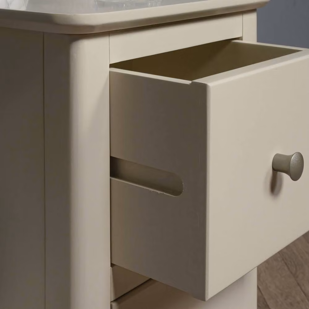 Elm Home And Garden Classic 2 Drawer Bedside Cabinet in Cream – 4
