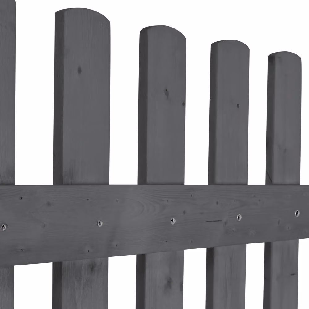 Living and Home Wood Garden Gate with Latch in Grey, W: 90 cm, H: 180 cm – 4