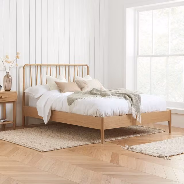 Birlea Jesper Solid Oak Bed Frame in Brown, King Size 180 x 200 cm – 1