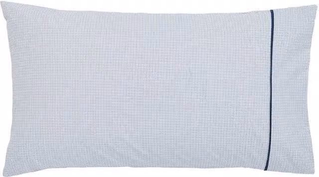 Bedeck of Belfast Kayah 2 Pack Pure Cotton Pillowcases in Indigo Blue Mix