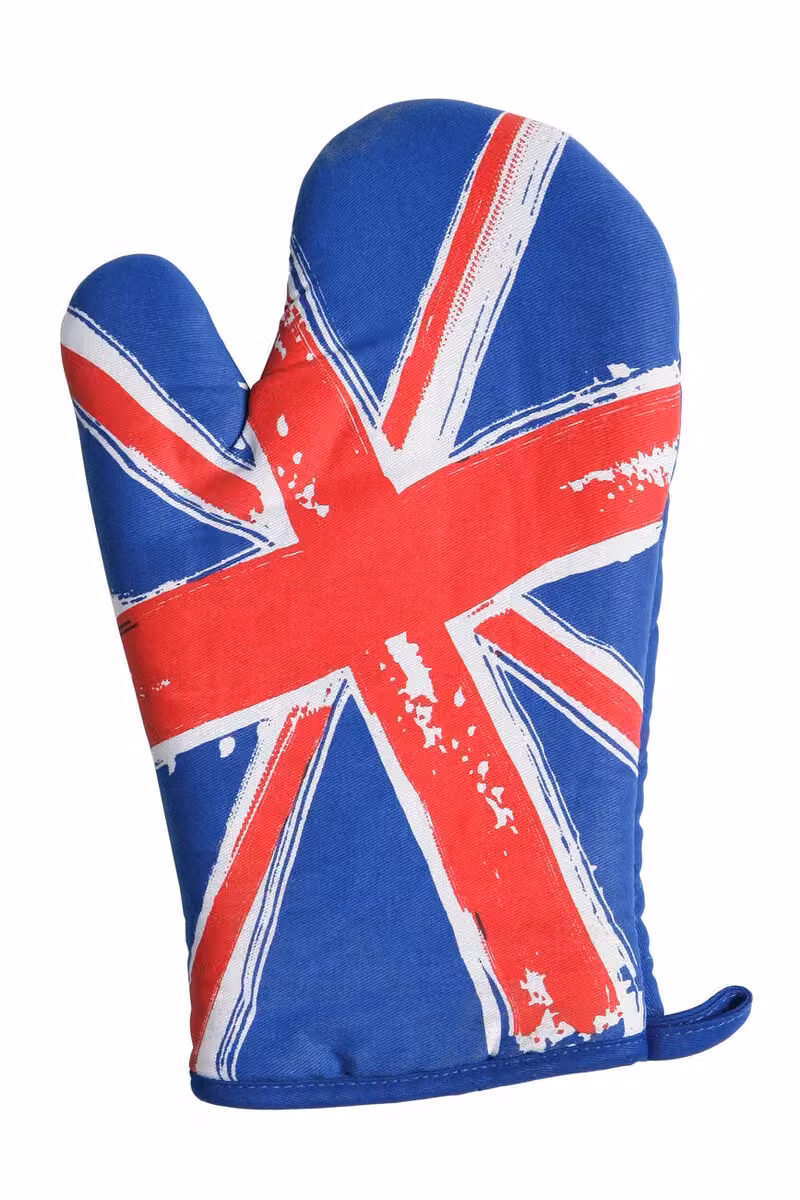 Orsina Cool Britannia Single Cotton Oven Glove in Blue and Multicolour – 3