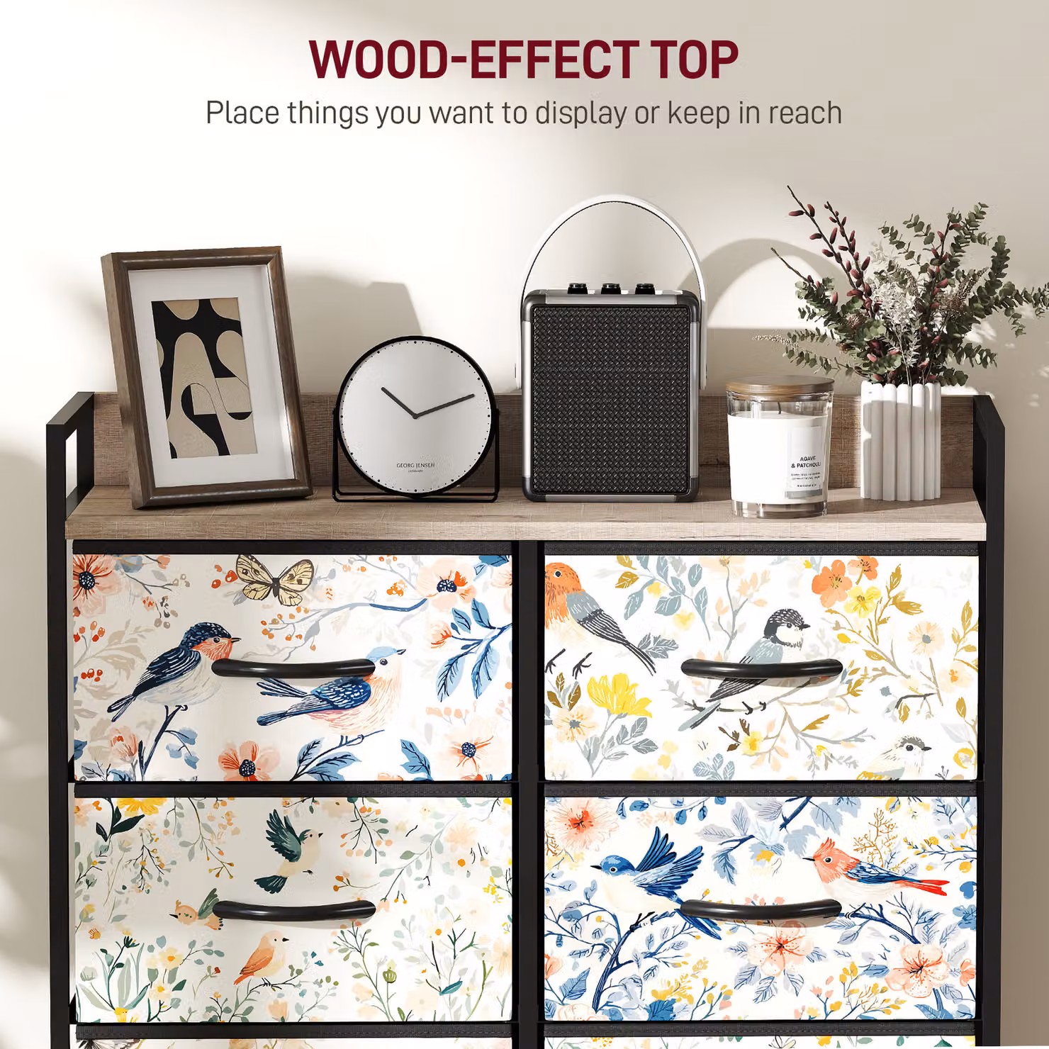 HOMCOM Modern White Metal 8-Drawer Chest of Drawers – 4