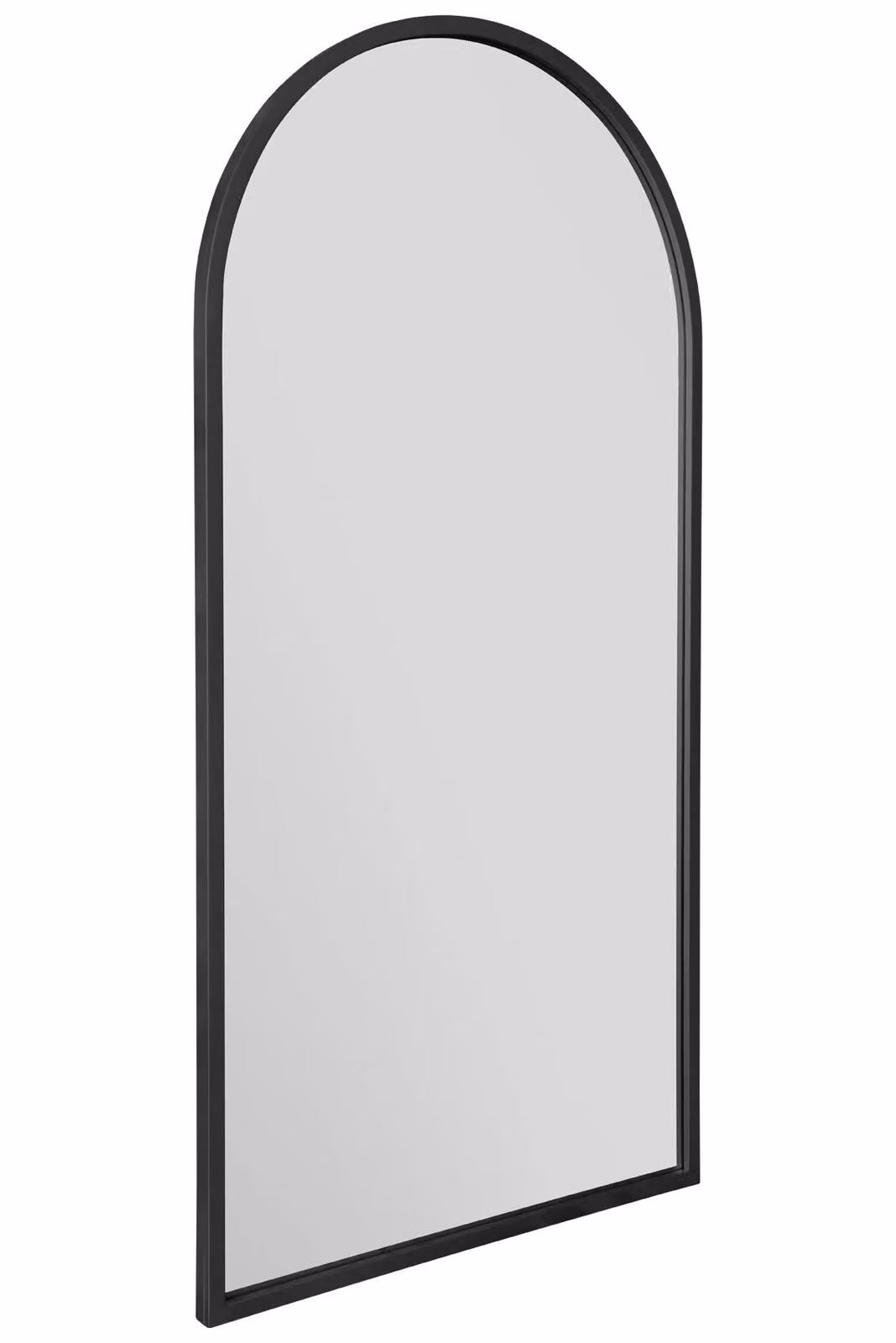 MirrorOutlet Black Framed Arched Leaner or Wall Mirror, W: 70 cm, H: 140 cm – 2